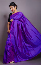 Soft Bishnupuri Katan Silk Saree in Dual Tone Purple