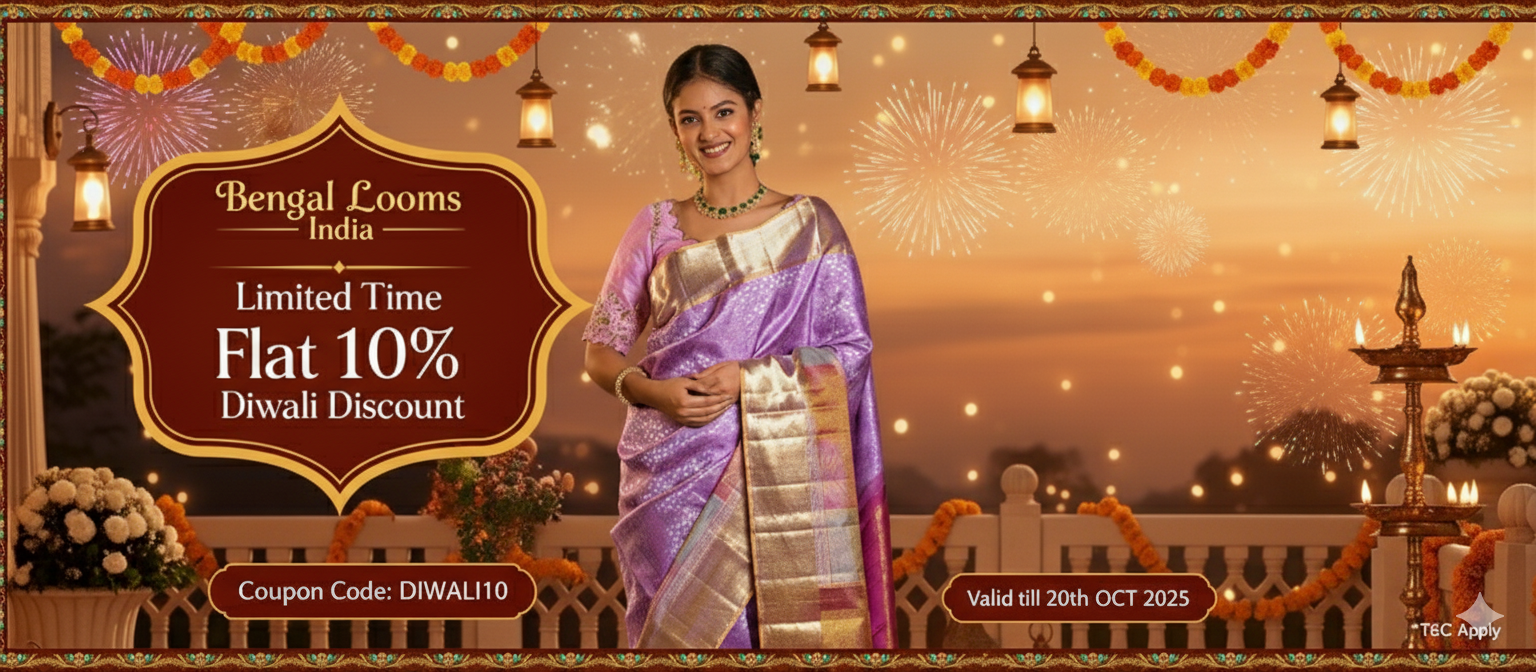 Discover a house of exclusive and traditional handloom sarees, woven with love and authenticity straight from skilled weavers. Shop handcrafted sarees that celebrate India’s timeless textile heritage.