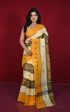 Begampuri Bengal Handloom Sambalpuri Kotki  Cotton Saree in Parmesan and Multicolored