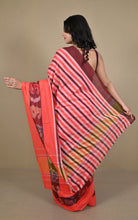 Bengal Handloom Skirt Kotki Paisley Motif Border Soft Begampuri Cotton Saree in Soft Pink, Merlot and Bean Red