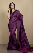 Soft Woven Bishnupuri Katan Silk Saree in Bleached Cedar