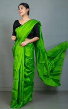 Soft Woven Bishnupuri Katan Silk Saree in Bright Lawn Green