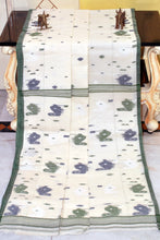 Traditional Hand Karat Work Cotton Jamdani Saree in Off White and Multicolored Thread Work