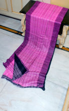 Soft Ketia Tussar Silk Saree – Radiant Pink with Deep Purple Elegance
