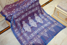 Hand Embroidery Kanthastitch Work Blended Silk Saree in Copper Rose and Off White