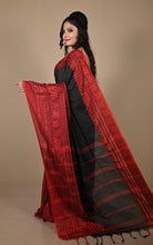 Skirt Nakshi Work Soft Cotton Saree in Black and Red