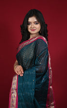 Woven Jacket Nakshi Border Cotton Kotki Saree in Timber Green, Rich Maroon and Multicolored