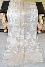 Soft Muslin Silk Jamdani Saree in Off White and White Thread Work