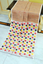 Patli Pallu Nakshi Floral Work & Tri Color Woven Stripes on Off White Base Resham Jamdani Silk Saree
