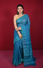Traditional Cotton Muslin Soft Jamdani Saree in Marine Blue