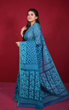 Traditional Cotton Muslin Soft Jamdani Saree in Marine Blue