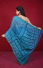 Traditional Cotton Muslin Soft Jamdani Saree in Marine Blue