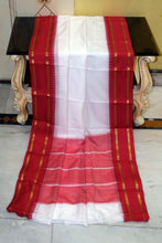 Traditional Narayanpet Soft South Silk Saree in White and Red