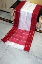 Traditional Narayanpet Soft South Silk Saree in White and Red