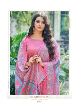 Printed Pashmina Saree and Shawl in Candle light Peach, Cyan and Multicolored Prints