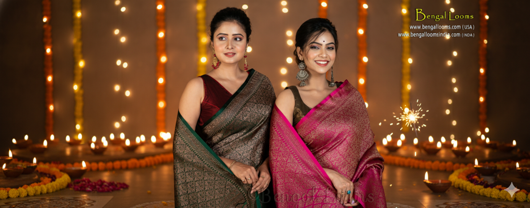 Discover a house of exclusive and traditional handloom sarees, woven with love and authenticity straight from skilled weavers. Shop handcrafted sarees that celebrate India’s timeless textile heritage.