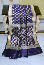 Belpata Nakshi Resham Muslin Jamdani Saree in Bleached Cedar and Gold