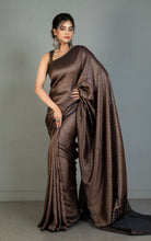 Brocade Mashru Katan Banarasi Silk Saree in Obsidian Black and Antique Gold
