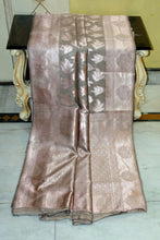 Fancy Kora Organza Silk Banarasi Saree in Soft Champagne-Gold