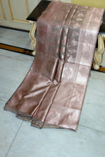 Fancy Kora Organza Silk Banarasi Saree in Soft Champagne-Gold