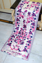 Tantuja Inspired Traditional Soft Jamdani Saree in Off White and Multicolored
