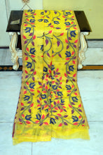 Tantuja Inspired Traditional Soft Jamdani Saree in Yellow and Multicolored