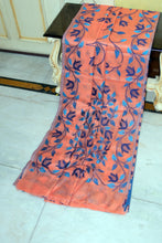Tantuja Inspired Traditional Soft Jamdani Saree in Persian Orange and Multicolored