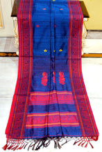 Premium Quality Double Warp Matka Tussar Baluchari Silk Saree in Sapphire Blue, Red, Yellow and Orange