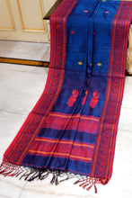 Premium Quality Double Warp Matka Tussar Baluchari Silk Saree in Sapphire Blue, Red, Yellow and Orange