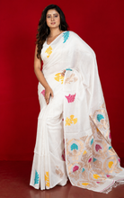 Premium Quality Tussar Valkalam Silk Saree with Minakari Rich Pallu – Off White