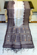 Premium Quality Color Dyed Tussar Silk Needle Karat Nakshi Work Saree in Cream, Woody Brown and Beige