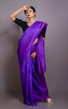 Soft Bishnupuri Katan Silk Saree in Dual Tone Purple