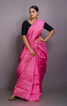 Soft Bishnupuri Katan Silk Saree in Matte Pink