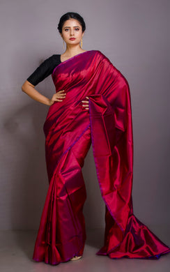 Soft Bishnupuri Katan Silk Saree in Maroon