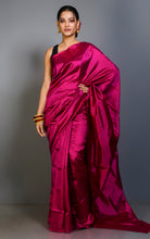 Soft Bishnupuri Katan Silk Saree in Royal Magenta