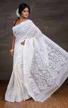 Traditional Soft Jamdani Saree in Off White and Gold