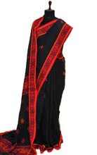 Exquisite Thread Nakshi Work Jacket Border Linen Jamdani Saree in Pebble Grey, Hot Pink and Orange