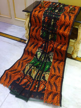 Muslin Jamdani Saree in Black and Multicolored Thread Work